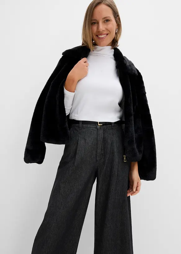 Kortere wide leg jeans, bonprix