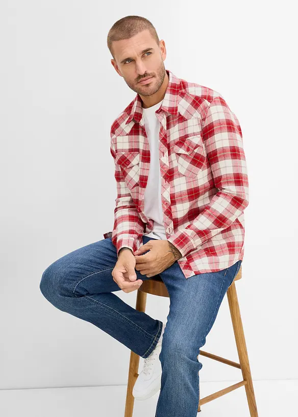 Flanellskjorte i 100% bomull, bonprix