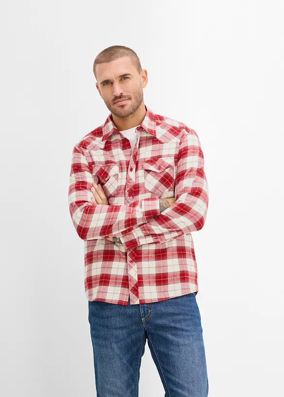 Flanellskjorte i 100% bomull, bonprix
