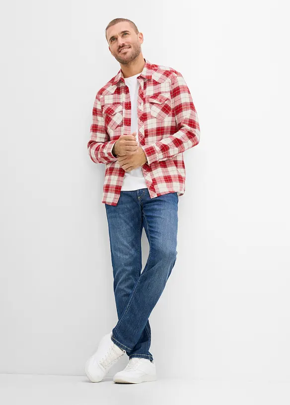 Flanellskjorte i 100% bomull, bonprix