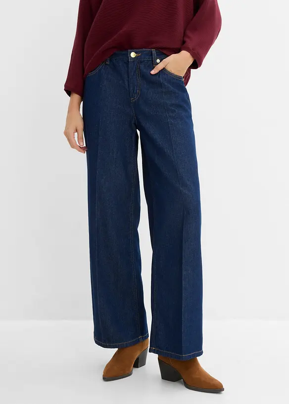 Wide Leg-jeans Mid Waist, bonprix