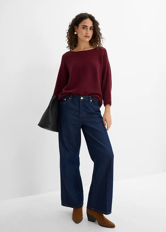 Wide Leg-jeans Mid Waist, bonprix