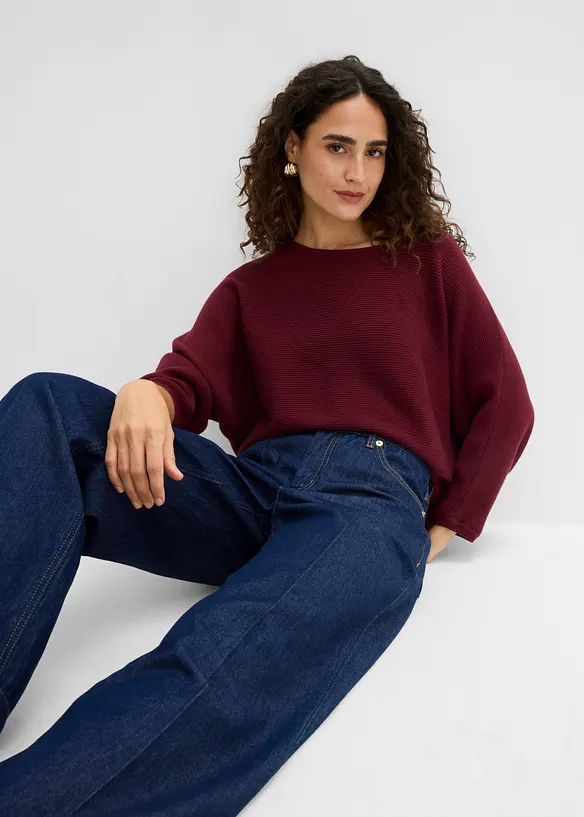 Wide Leg-jeans Mid Waist, bonprix