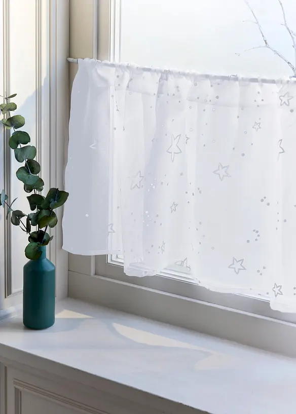 Gardinkappe med skinnende stjerner, bonprix
