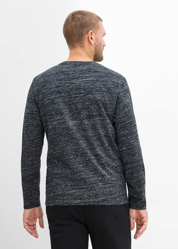 Melert, langermet overdel av bomullsmiks  (3-pack), bonprix