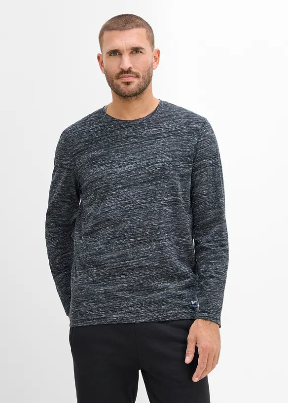 Melert, langermet overdel av bomullsmiks  (3-pack), bonprix