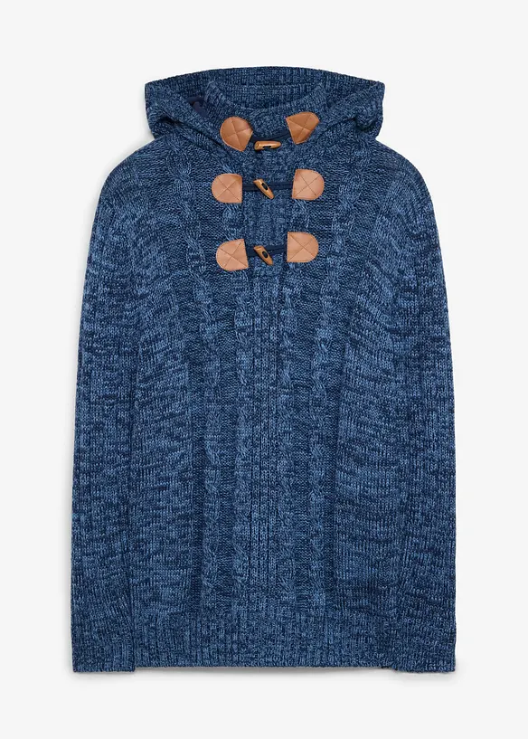 Grovstrikket hettegenser i regular fit, bonprix