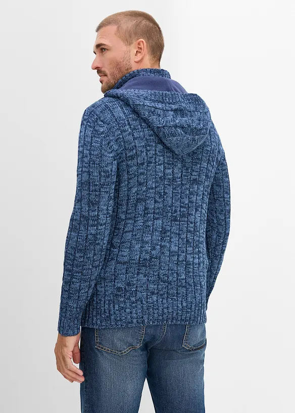 Grovstrikket hettegenser i regular fit, bonprix