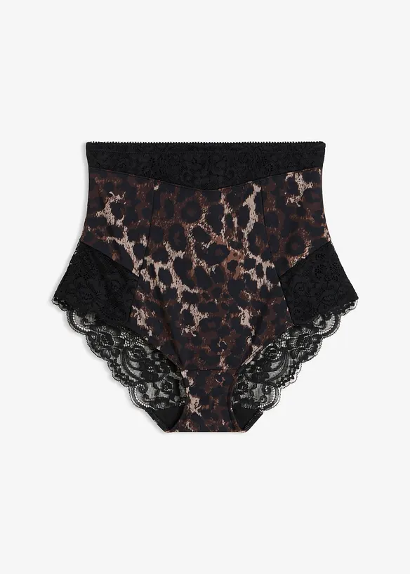 Medium shape truse med h&oslash;y midje og blonder, bonprix