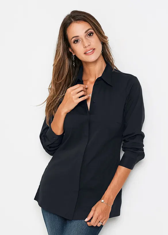 Lang stretchbluse, bonprix