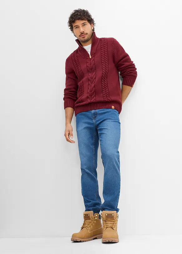 Regular Fit-jeans i lett denim, Straight (2-pack), bonprix