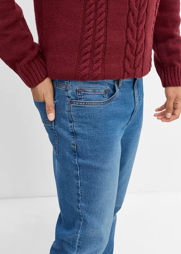 Regular Fit-jeans i lett denim, Straight (2-pack), bonprix