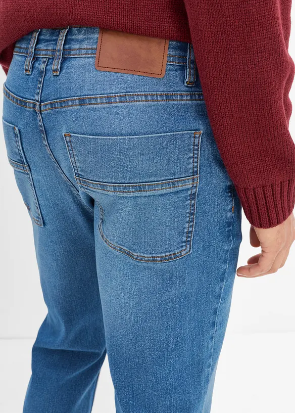 Regular Fit-jeans i lett denim, Straight (2-pack), bonprix