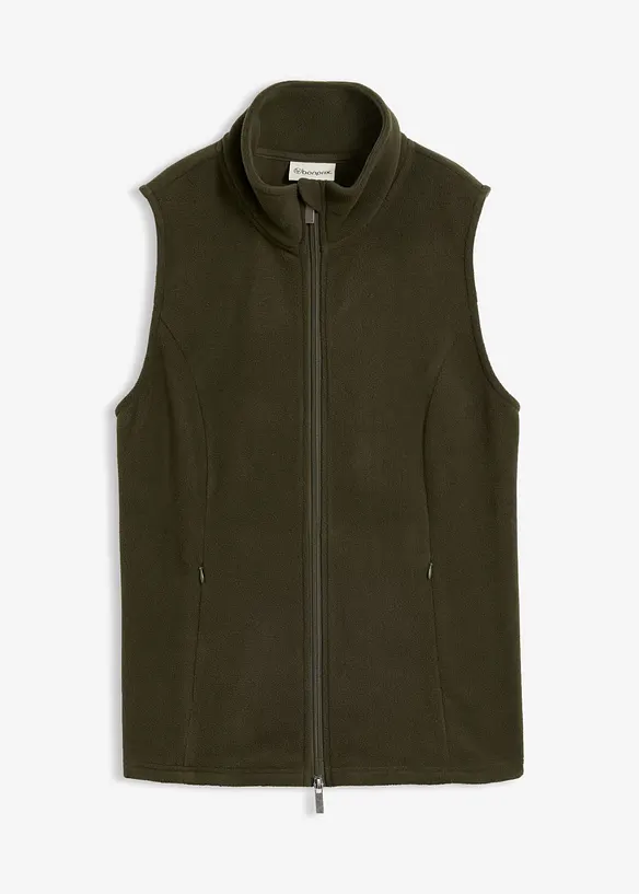 Fleecevest med lommer, bonprix
