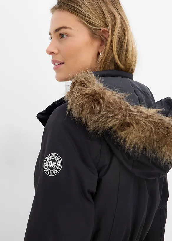 Outdoor-k&aring;pe med fuskepels, vanntett, bonprix