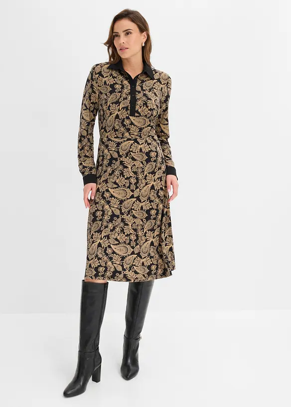 Jerseykjole med paisleym&oslash;nster, bonprix