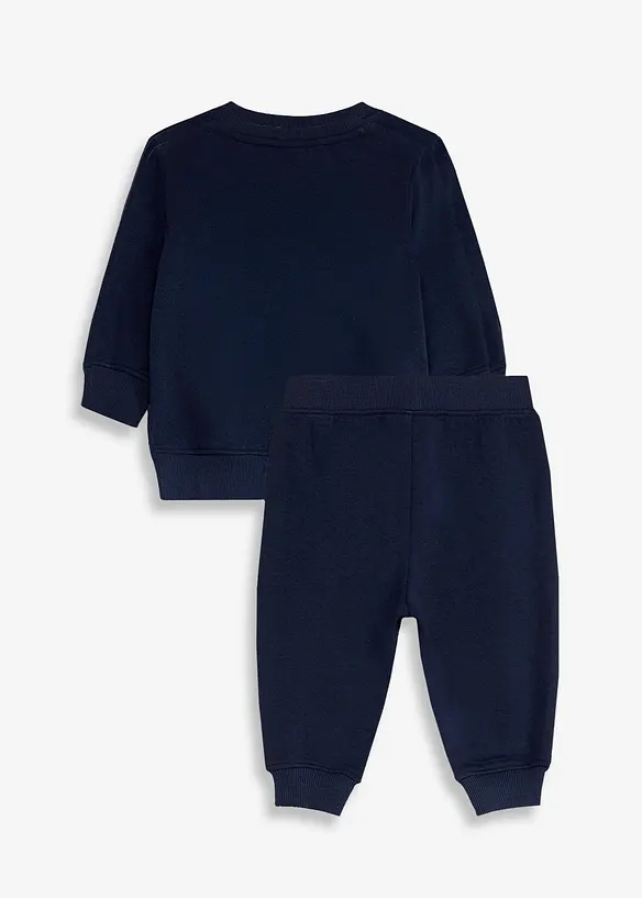 Sett med sweatshirt og bukse i 100% &oslash;kologisk bomull (2 deler), bonprix