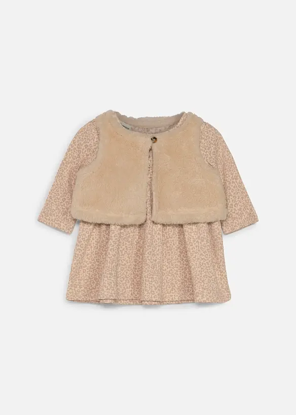 Babykjole med pilevest (2-delt sett), bonprix
