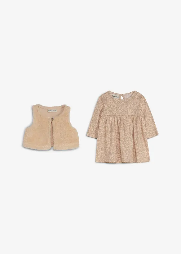 Babykjole med pilevest (2-delt sett), bonprix