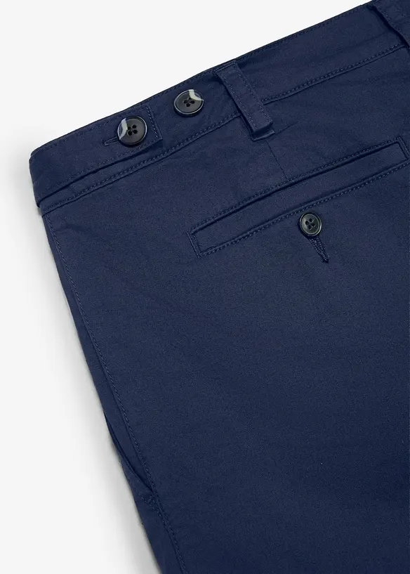 Chinos med regulerbar linning og varmende f&ocirc;r, straight, bonprix