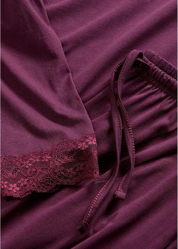 Pyjamas av myk &oslash;kologisk bomull, bonprix