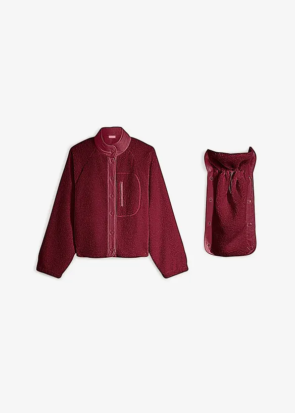 Mamma- og b&aelig;rejakke i teddyfleece, bonprix