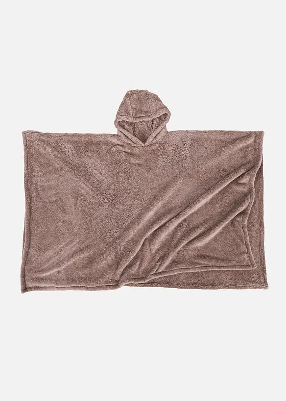 Myk sofaponcho med hette, bonprix