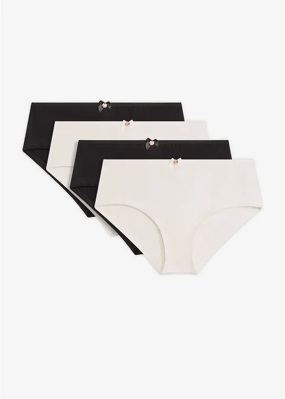 Truse med &oslash;kologisk bomull (4-pack), bonprix