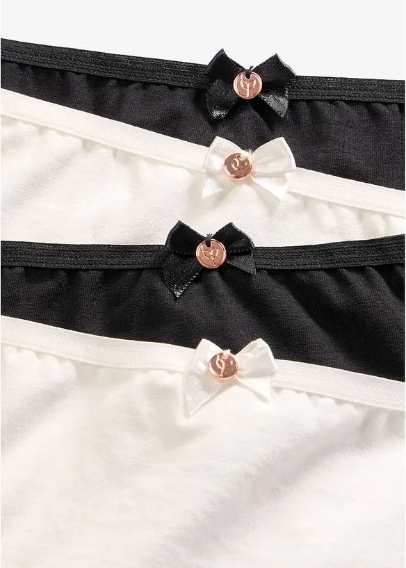 Truse med &oslash;kologisk bomull (4-pack), bonprix