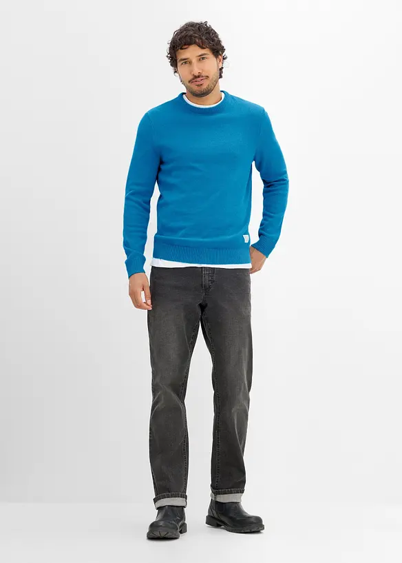 Finstrikket genser i regular fit, bonprix