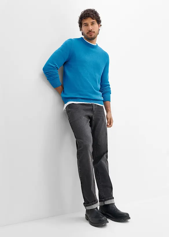 Finstrikket genser i regular fit, bonprix