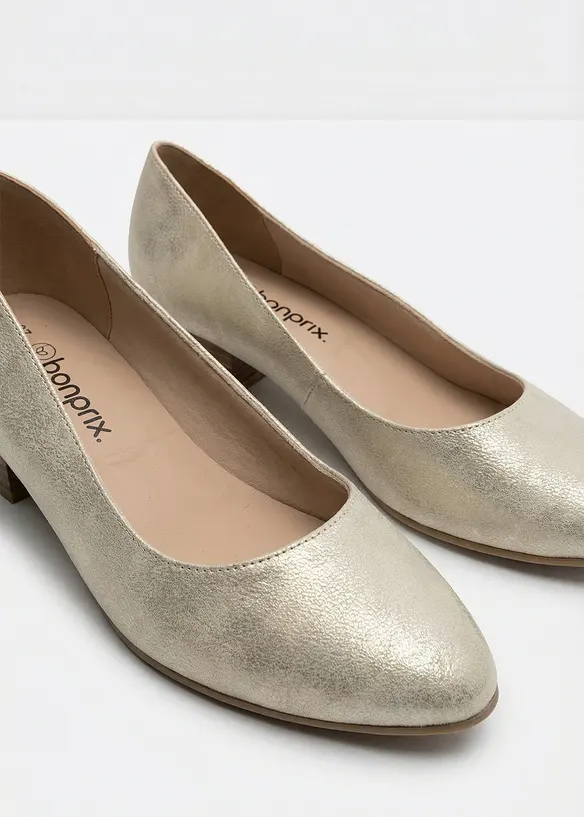 Pumps med blokkh&aelig;l, bonprix