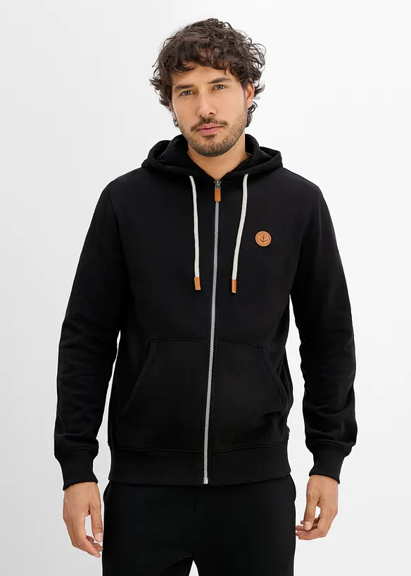 Hettejakke med detaljer i imitert skinn, bonprix
