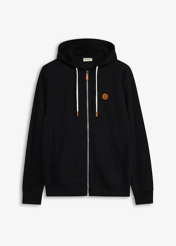 Hettejakke med detaljer i imitert skinn, bonprix