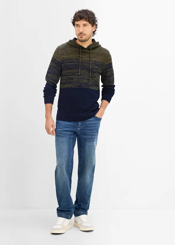 Finstrikket hettegenser i regular fit, bonprix