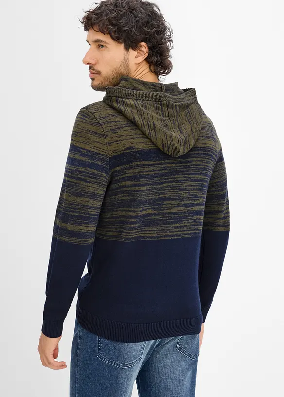 Finstrikket hettegenser i regular fit, bonprix