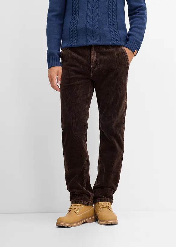 Classic fit kordfl&oslash;yelsbukse, straight, bonprix