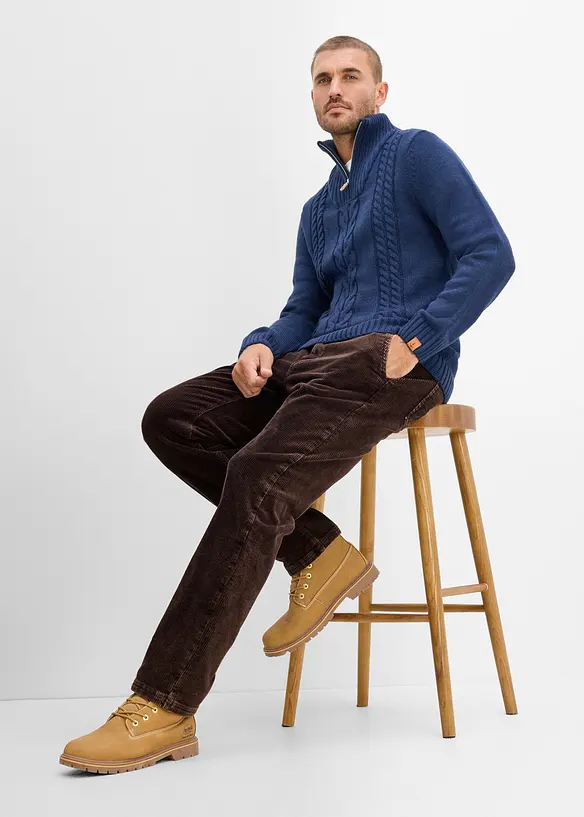 Classic fit kordfl&oslash;yelsbukse, straight, bonprix