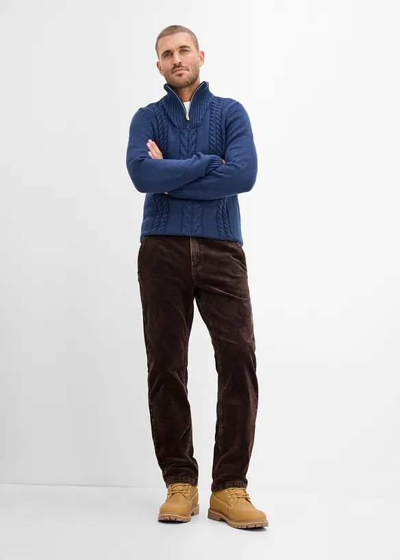 Classic fit kordfl&oslash;yelsbukse, straight, bonprix