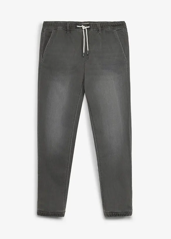 Regular fit denimjoggers med stretchlinning, straight, bonprix