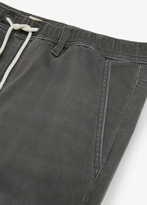 Regular fit denimjoggers med stretchlinning, straight, bonprix