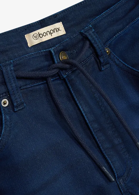 Regular Fit-jeans-joggebukse med regulerbar stretchlinning, Straight, bonprix