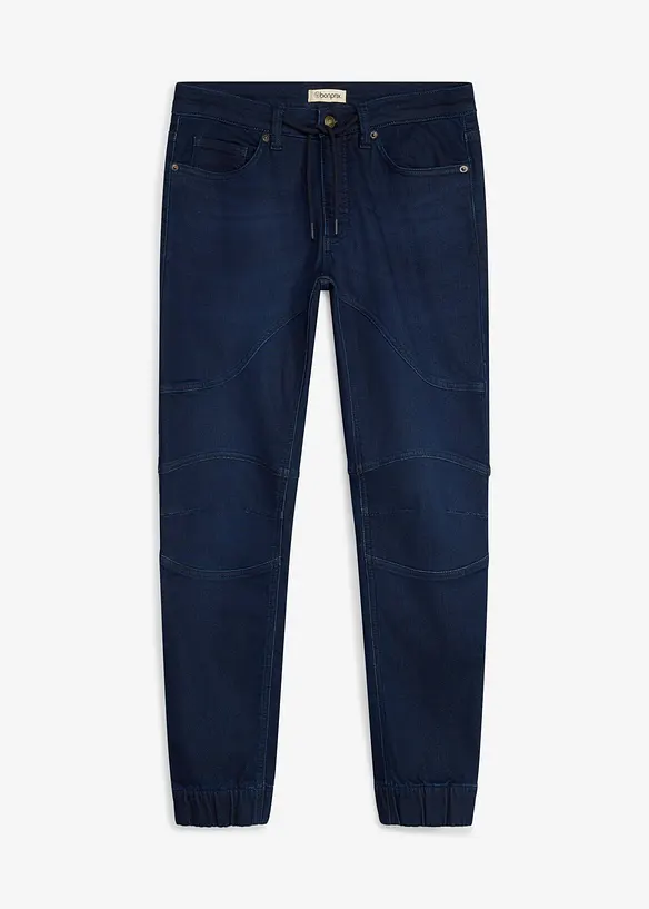 Regular Fit-jeans-joggebukse med regulerbar stretchlinning, Straight, bonprix