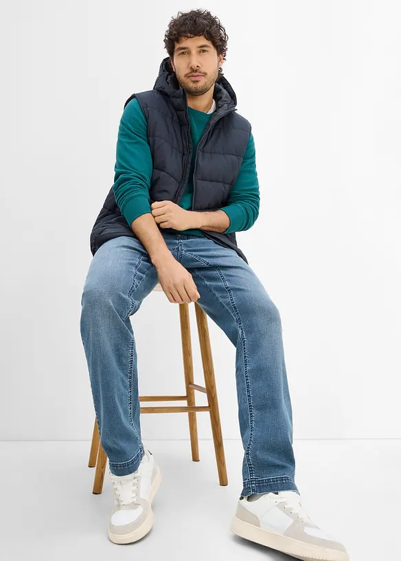 Classic fit-jeans med forsterket skritt, Tapered, bonprix