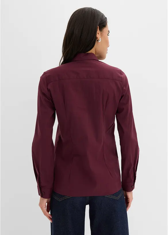 Skjortebluse av fast popelin, bonprix