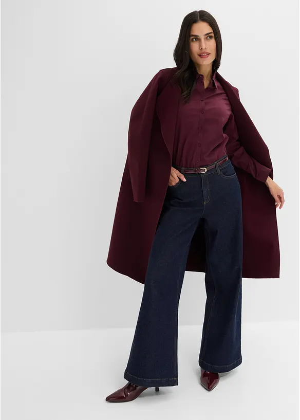 Skjortebluse av fast popelin, bonprix