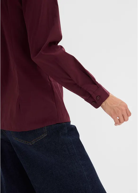 Skjortebluse av fast popelin, bonprix