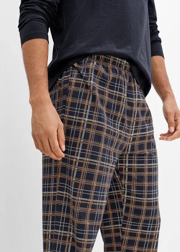 Pyjamas med &oslash;kologisk bomull og lange ermer, bonprix