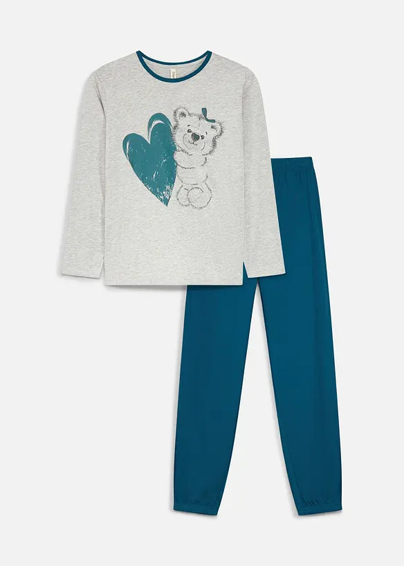 Pyjamas i 100% &oslash;kologisk bomull  (2-delt sett), bonprix