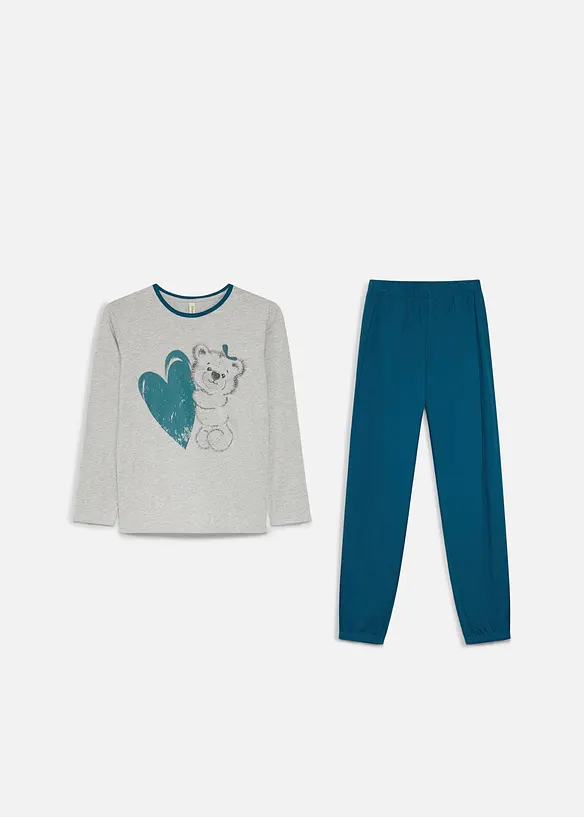 Pyjamas i 100% &oslash;kologisk bomull  (2-delt sett), bonprix